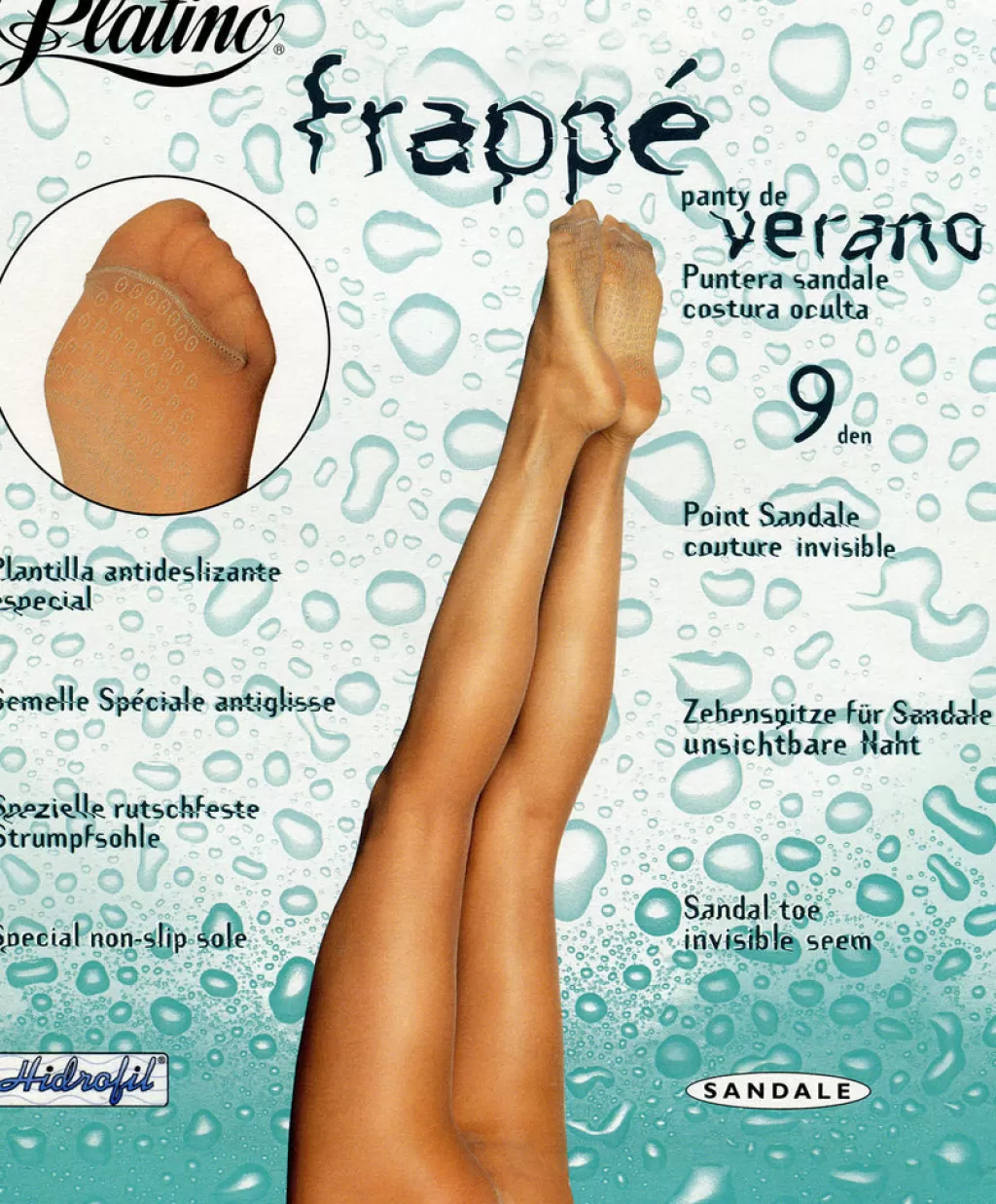 Platino Frappe 9 Non-Slip Pantyhose<Women 5-12 Denier